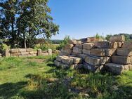 Historische Sandsteinblöcke aus Dresdner Stadtmauer - Wermsdorf