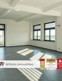 Exklusiv leben im Altwerk Pouch: Traumwohnung im Loftstil und direktem Seeblick - Muldestausee