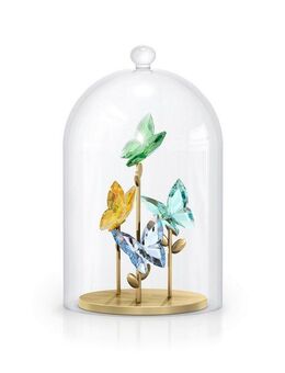 Swarovski Dekoobjekt Kristallfigur Blume Jungle Beats Schmetterling Glasglocke (Set, 2 St), Swarovski® Kristall
