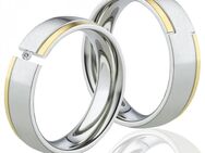 Diamanten in Eheringe aus Titan LUC68 breite 6mm - Aholming