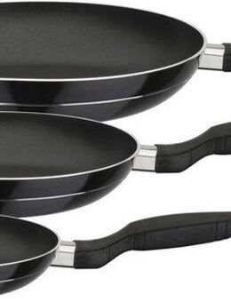 GSW Pfannen-Set Bratmeister, Aluminium (Set, 3-tlg., 1x Pfanne 20cm, 24cm, 28cm), mehrfache, pflegeleichte Antihaft-Versiegelung