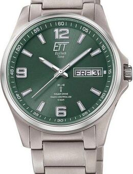 ETT Funkuhr Everest EGT-11603-81M, Armbanduhr, Herrenuhr, Datum, Solar, Titan