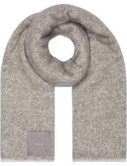 Calvin Klein Schal CONCRETE WOOL BLANKET, mit Logopatch