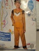 Faschingskostüm Junge 3teilig gr. 128-140 Indiane (mit Federstirnband zusatz) in 15518