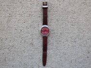United Colors Of Benetton Armbanduhr Lederarmband kaminrot oxidrot silber 34 mm - Niddatal