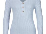 LASCANA Langarmshirt mit kurzer Knopfleiste aus weicher Viskose-Ripp-Qualität