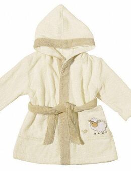 Egeria Kinderbademantel Sheep, Langform, Walkfrottee, Kapuze, Gürtel, mit Kapuze und kleiner Stickerei, Organic Cotton
