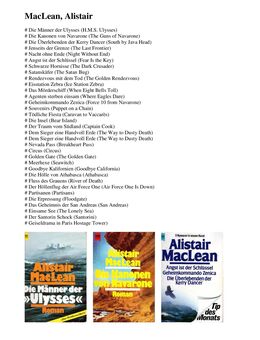 Sammlung 47 Bände (Konvolut) Alistair MacLean (u.a. Die Kanonen von Navarone; Eisstation Zebra) - Krefeld
