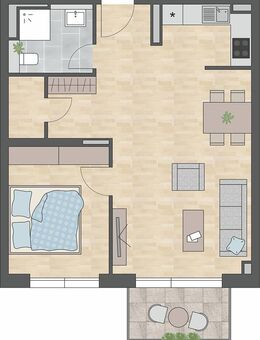 2-Zimmer Wohnung - Neubauprojekt Tuttlingen am Stadtgarten, WE 83 - Tuttlingen