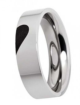 Herrenring Titanring HT023 mit Herz Gravur - Aholming