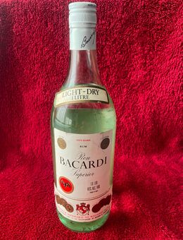 Bacardi Rum Superior Flasche - 1 Liter 40% Carta Blanca Light-Dry - VINTAGE - Berlin Spandau