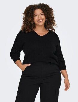 ONLY CARMAKOMA V-Ausschnitt-Pullover CARMARGARETA LS PULLOVER KNT NOOS