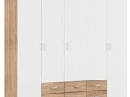 rauch Drehtürenschrank Kleiderschrank Schrank Garderobe Wäscheschrank GAMMA in 3 Breiten mit 6 Schubladen, in schlichtem Design TOPSELLER MADE IN GERMANY
