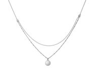 Zeeme Kette mit Anhänger Silber 925 zweireihig 38+5cm lang