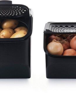 TUPPERWARE Aufbewahrungssystem Tupperware, PotatoSmart 8,3 l + OnionSmart 5,5 l, Polyprophylen (PP), (Set, 2-tlg), die perfekte Lösung für die Lagerung Ihrer Lebensmittel