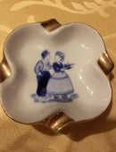 Aschenbecher Porzellan/ quadratisch/ Vintage/ 50er/60er-Jahre in 47169