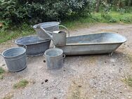Garten Deko, Zinktöpfe, Gießkanne, Zinkwanne - Dötlingen