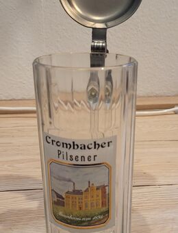 Motiv-Bierkrug mit Zinndeckel (Krombacher Brauerei) - Frankfurt (Main) Sachsenhausen-Süd
