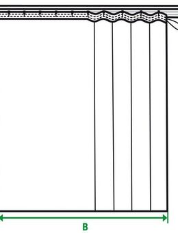 Wirth Mittelbogen Zöpritz (1 St), Kräuselband, blickdicht, Jacquard