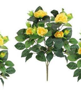 Kunstblume Künstlicher Rosenbusch, I.GE.A., Höhe 34 cm, Kunstrose Blume Strauß Bouquet Rosen Rosenbouquet Wildrose
