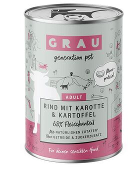 GRAU 6 x 400 g - Rind mit Karotte & Kartoffel