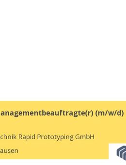 Qualitätsmanagementbeauftragte(r) (m/w/d) - Waltershausen