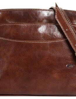 Piké Umhängetasche, echt Leder, Made in Italy