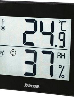 Hama Thermo-/Hygrometer "TH-130", Schwarz Thermometer Innenwetterstation