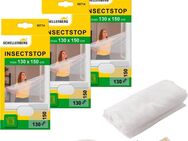 SCHELLENBERG Fliegengitter-Gewebe für Fenster ohne bohren, (Set, 3-St), Insektenschutz mit Klettband, 130 x 150 cm, weiß