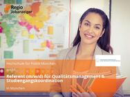 Referent (m/w/d) für Qualitätsmanagement & Studiengangskoordination - München