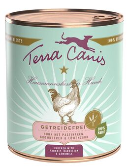 Terra Canis Getreidefrei 6 x 800 g - Huhn mit Pastinaken, Löwenzahn und Brombeeren
