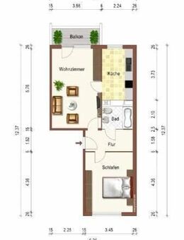 2-Zimmer-Wohnung mit Balkon - Altenburg