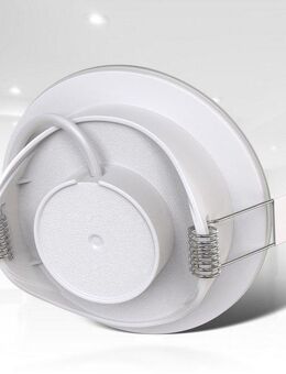 B.K.Licht LED Einbauleuchte 5er Set LED Bad Einbaustrahler, IP65 geschützt, flache LED Einbauspots, LED fest integriert, Neutralweiß, 4.000K, 350Lm, 3W, Kunststoff, 8,6 x 3 cm, Weiß