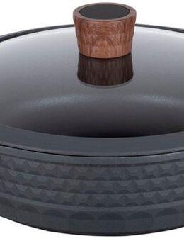 RESTO Kitchenware Kochtopf Capella, Schmortopf antihaftbeschichtet und spülmaschinenfest, Aluminiumguss (2-tlg), mit Glasdeckel und stoßdämpfendem Silikonrand, im Geschenkkarton