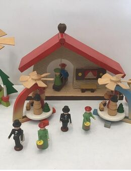 Erzgebirge, Mini Pyramiden, Wetterhaus, Tannenbaum ,4 kl.Figuren Weihnachtsschmuck - Düsseldorf