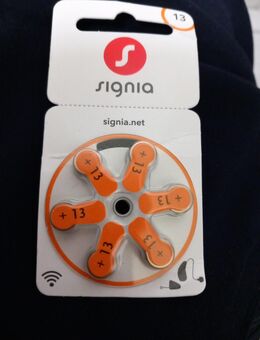 Hörgerätebatterien, signia, germany, 6 Stück, neu - Erfurt