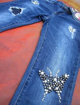 NEU mit ETIKETT * Swarovski * Strass * Kristall * Steine * Nieten * Perlen * Stickerei * Röhren * Strech * Jegging * Legging * Jeans * Hose "MONDAY PREMIUM" Gr. 34- 36/ S * blau * - Riedlingen