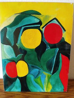 Bild-hinter Glas ohne Rahmen,ca. 30x40 cm,Alt - Linnich