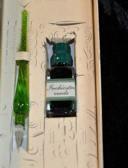 Kalligraphie Set 0386 grün mit Glasschreibfeder und 5 ml Tinte  in einer Geschenkbox - Aschaffenburg