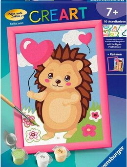 Ravensburger Malen nach Zahlen CreArt, Herziger Igel, Made in Europe