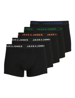 Jack & Jones Trunk JACBLACK – Formschlüssige Boxershorts mit elastischem Bund (Packung, 5-St) unifarben, casual, körpernah, Jersey