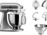 KitchenAid Küchenmaschine 5KSM175PSECU CONTOUR SILVER 5KSM175PSECU CONTOUR SILVER, 300 W, 4,8 l Schüssel, mit Zubehör im Wert von ca. 112,-€ UVP