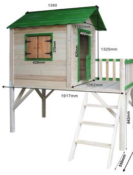 Baumhaus Spielhaus für Kinder mit Balkon Stelzenhaus Garten Baum Turm Holzhaus - Wuppertal