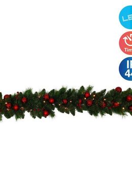 näve LED-Girlande Noel, Batteriefach mit Ein- / Ausschalter, inkl. Timer (6on/18off)