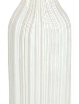 I.GE.A. Dekovase Blumenvase aus Keramik, geriffelt, bauchig, glänzend, Keramikvase (1 St), Deko-Vase für Blumen, Pampasgras, Trocken- oder Kunstblumen u. Zweige