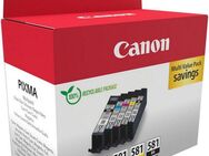Canon PGI-580BK/CLI-581 BK/C/M/Y Pigment- und Farbstofftinte Multipack Tintenpatrone