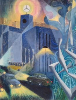 Gemälde Gisela Schellenberger 90x76cm 1998 - Stuttgart