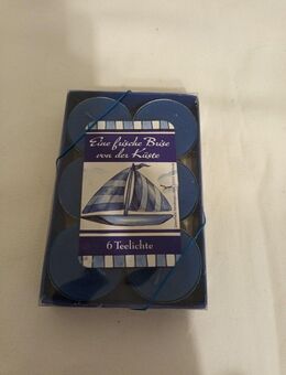 6 Teelichthalter eine frische Brise von der Küste blau ovp neu - Essen