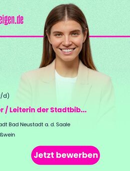 Leiter / Leiterin der Stadtbibliothek (m/w/d) - Bienstädt
