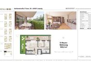 // 3-Raum-Wohnung * große Terrasse und Gartenanteil * Energieeffizienzhaus 40 // - Leipzig